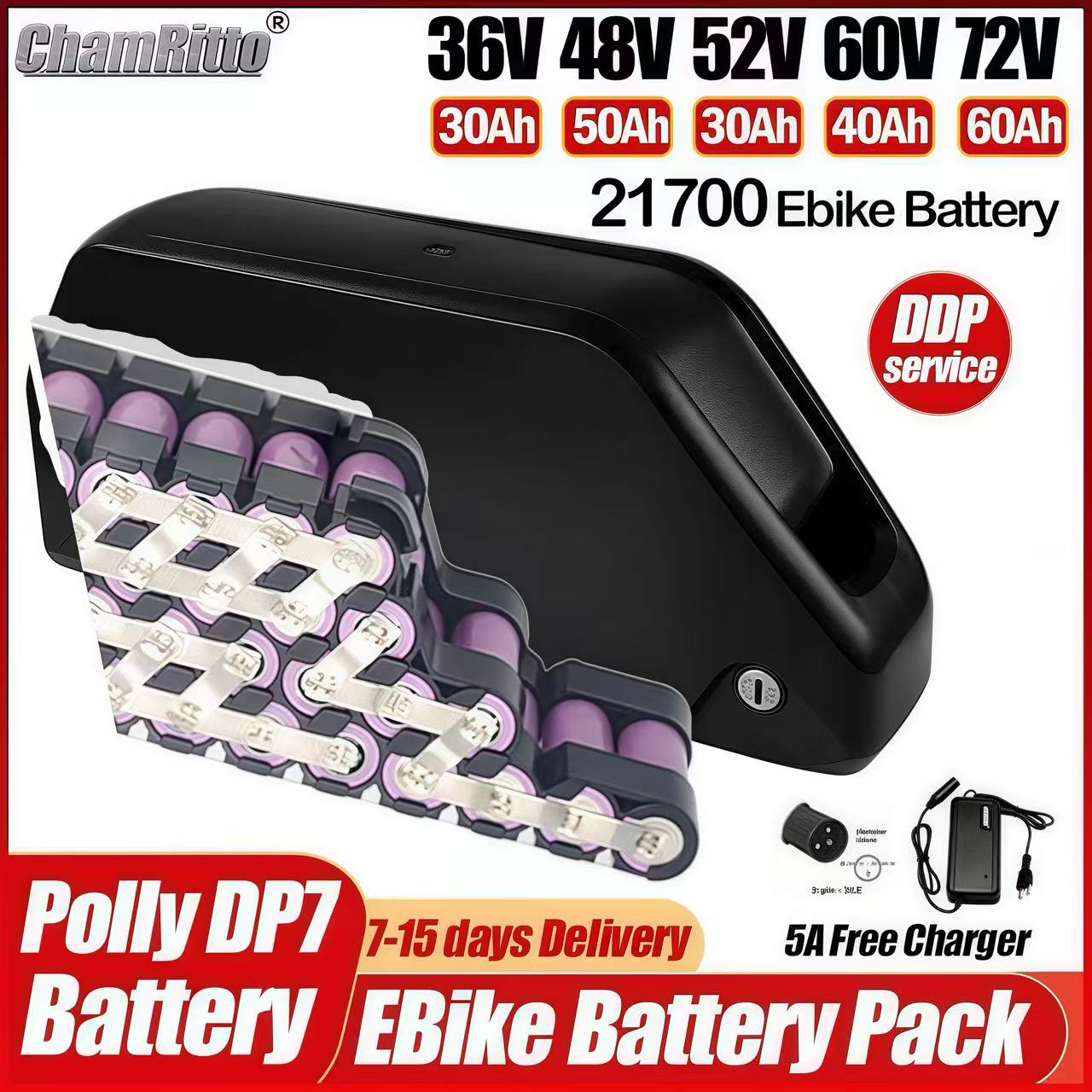 Hailong Electric bike 36v 48v  - đánh giá và giá 72V 50Ah 21700 Lithium Battery