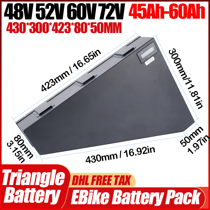 Electric Bicycle 36v 48v 52v c - đánh giá và giá 72V 50Ah 21700 Lithium Battery