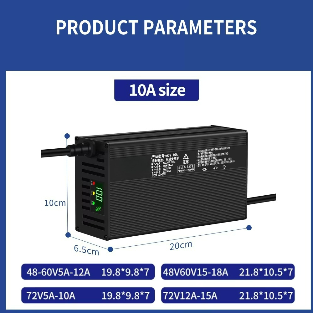 Aluminum Shell 48V, 60V, 72V L - đánh giá và giá 72V 15A Fast Charger
