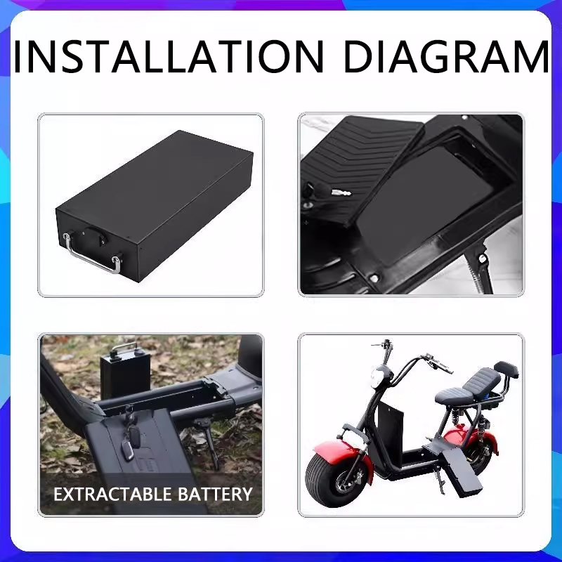 For Harley batteries 60V 20AH  - đánh giá và giá 60V 50Ah Electric Scooter Battery